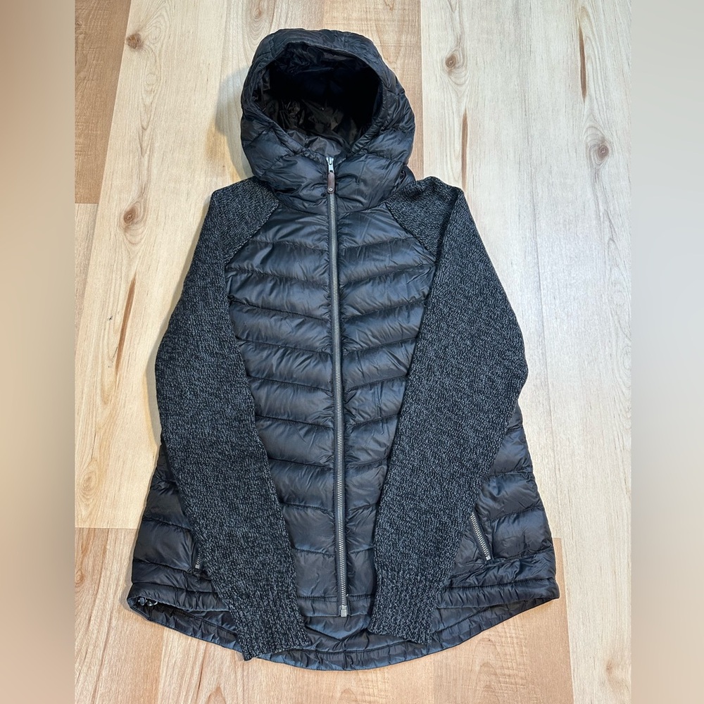 L.L. Bean PERTEX Downtek Women's Jacket Knit Sleeves Quilted Puffer Size L REG - Picture 4 of 15
